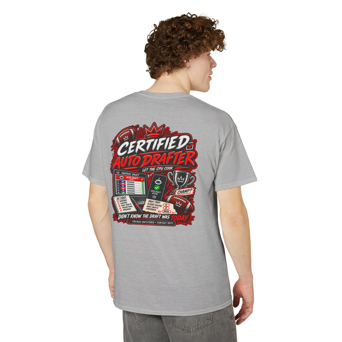 Certified Auto Drafter Fantasy Football T-Shirt