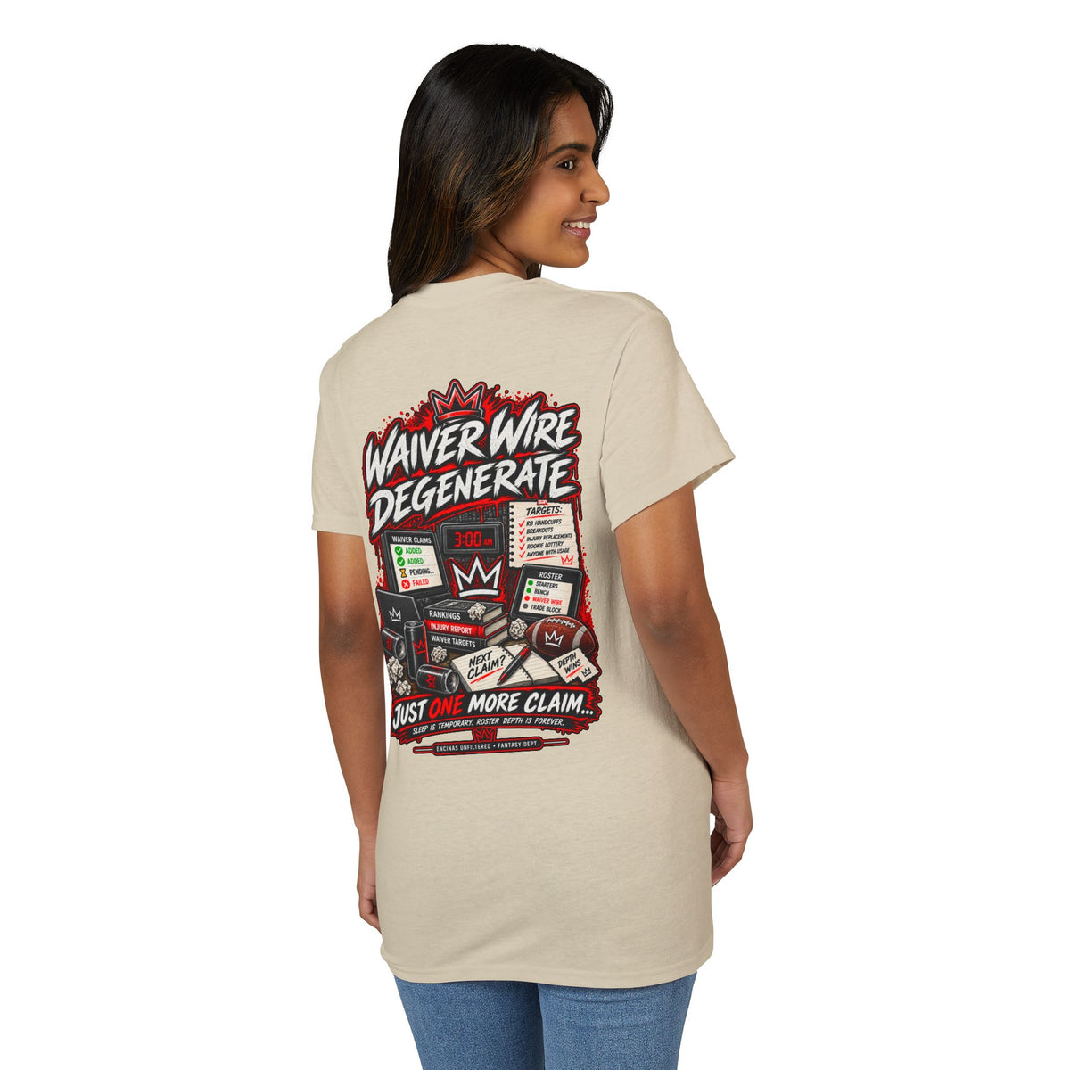 Waiver Wire Degenerate Fantasy Football T-Shirt