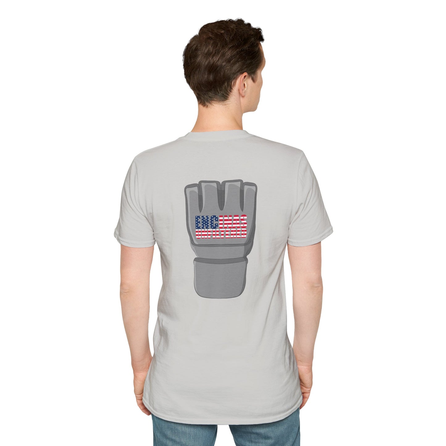 USA Inspired MMA Grey Logo Encinas Unfiltered Soft T-Shirt