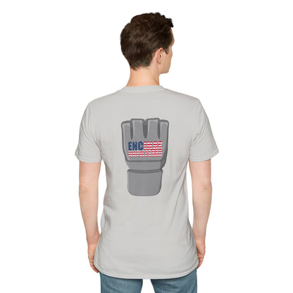 USA Inspired MMA Grey Logo Encinas Unfiltered Soft T-Shirt