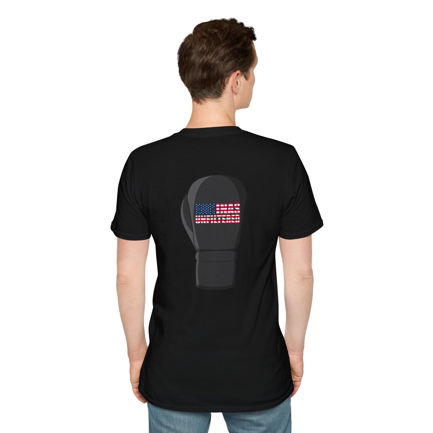 USA Inspired Boxing Black Logo Encinas Unfiltered Soft T-shirt
