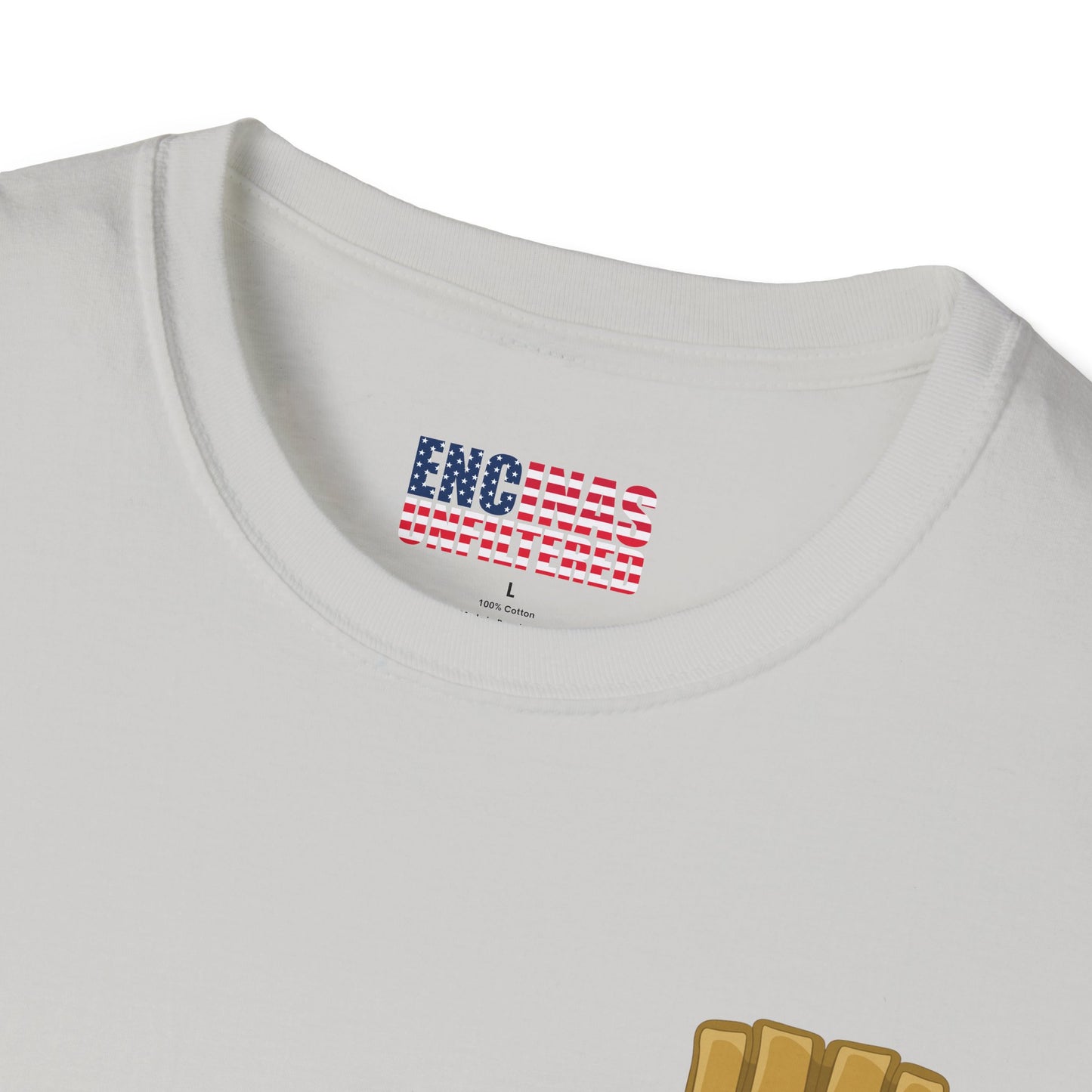 USA Inspired MMA Gold Logo Encinas Unfiltered Soft T-Shirt Without Back Logo