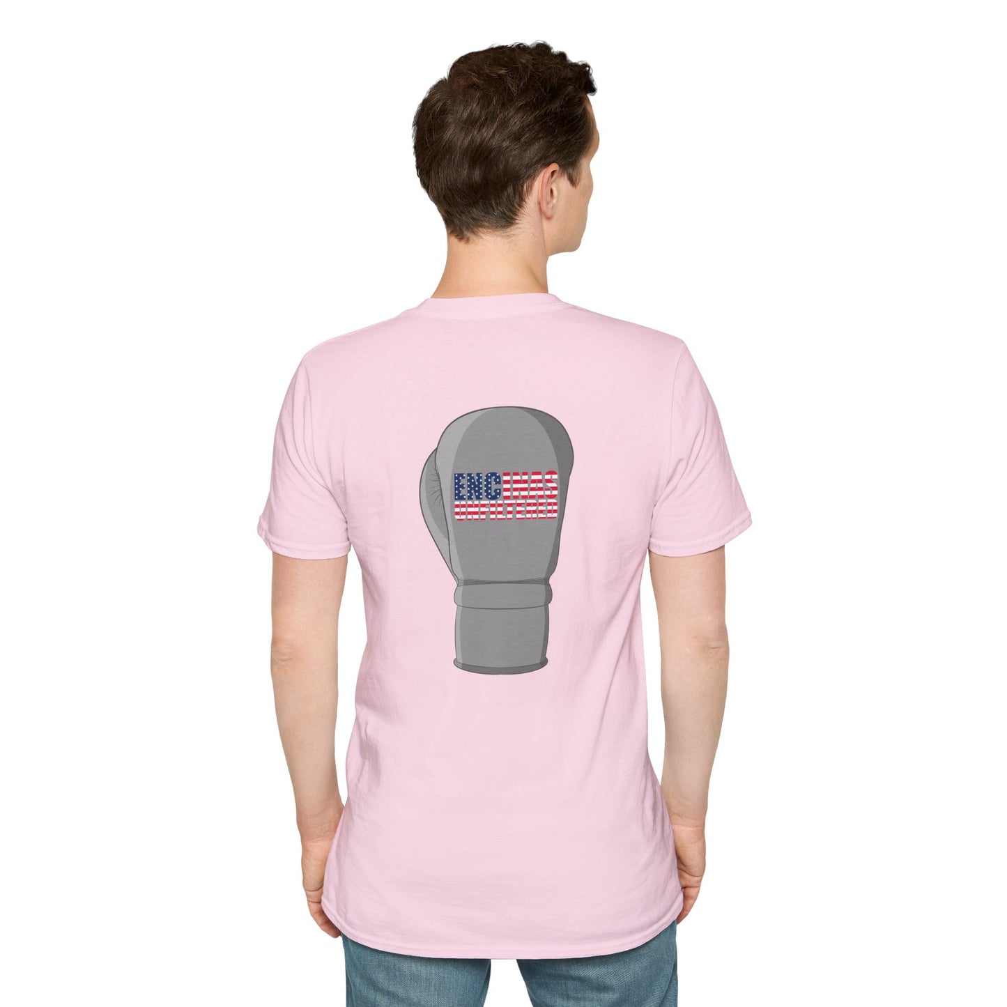 USA Inspired Boxing Grey Logo Encinas Unfiltered Soft T-shirt