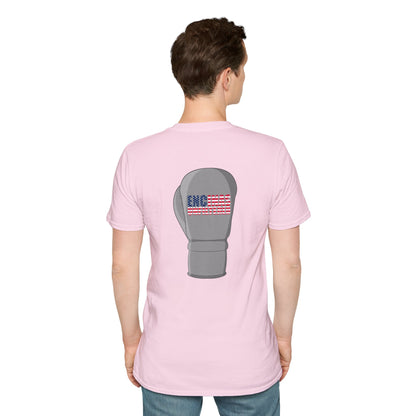 USA Inspired Boxing Grey Logo Encinas Unfiltered Soft T-shirt