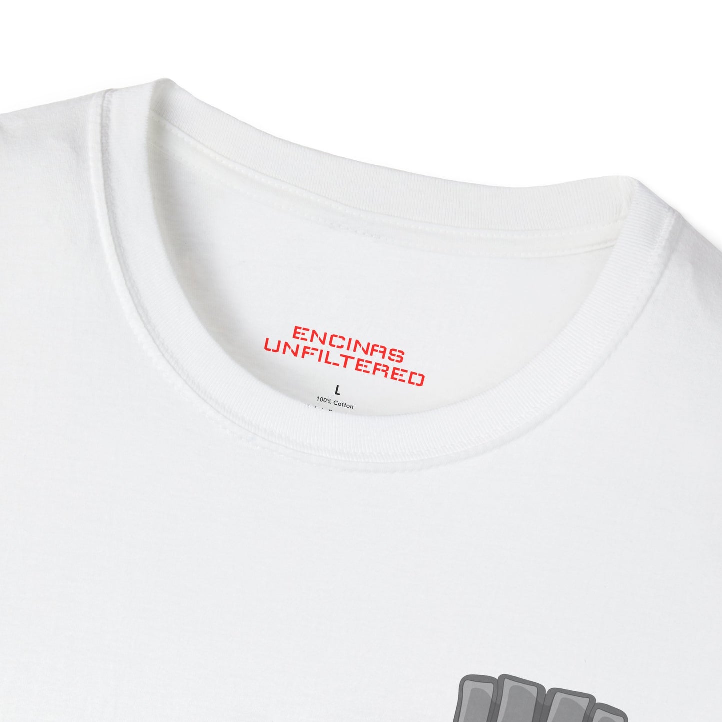 Official MMA Grey Logo Encinas Unfiltered Soft T-shirt Without Back Logo