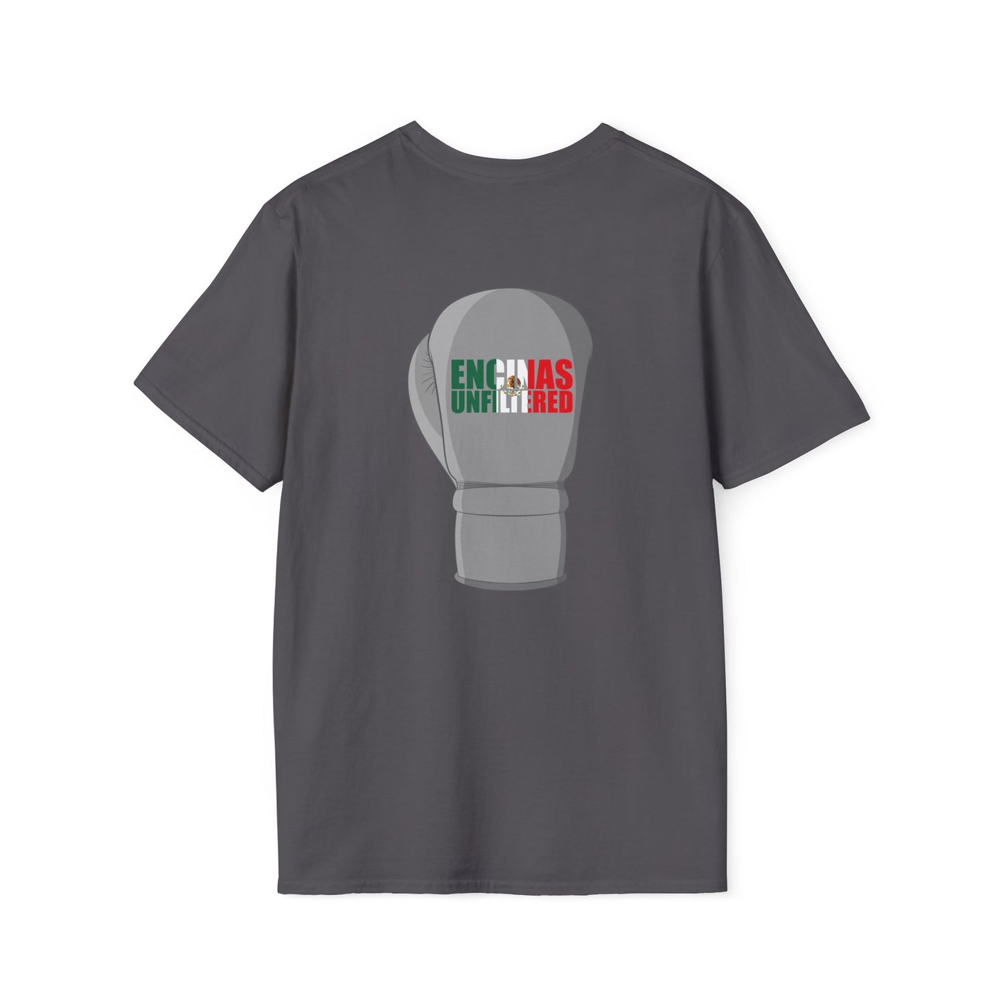 Mexico Inspired Boxing Grey Logo Encinas Unfiltered Soft T-shirt