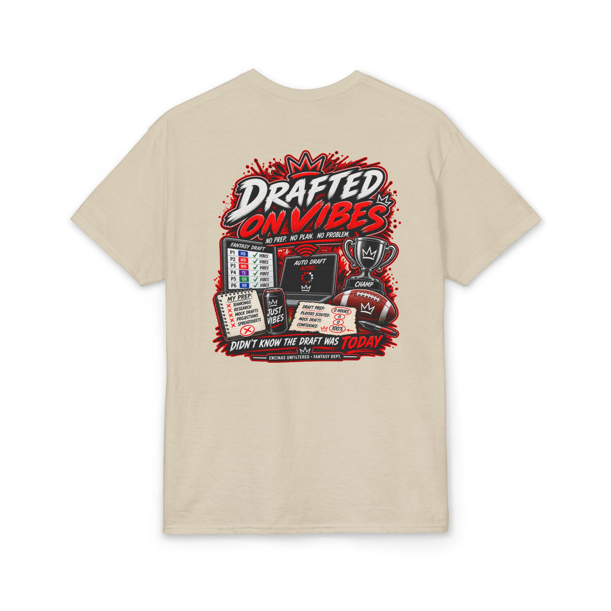 Drafted on Vibes Fantasy Football T-Shirt