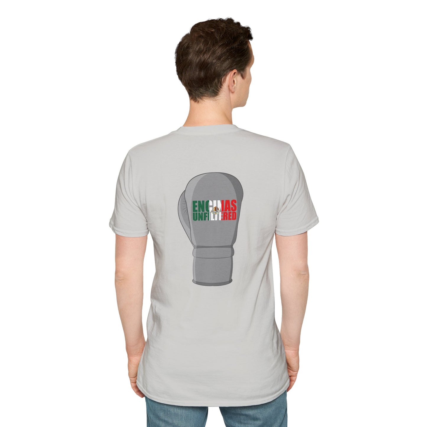 Mexico Inspired Boxing Grey Logo Encinas Unfiltered Soft T-shirt