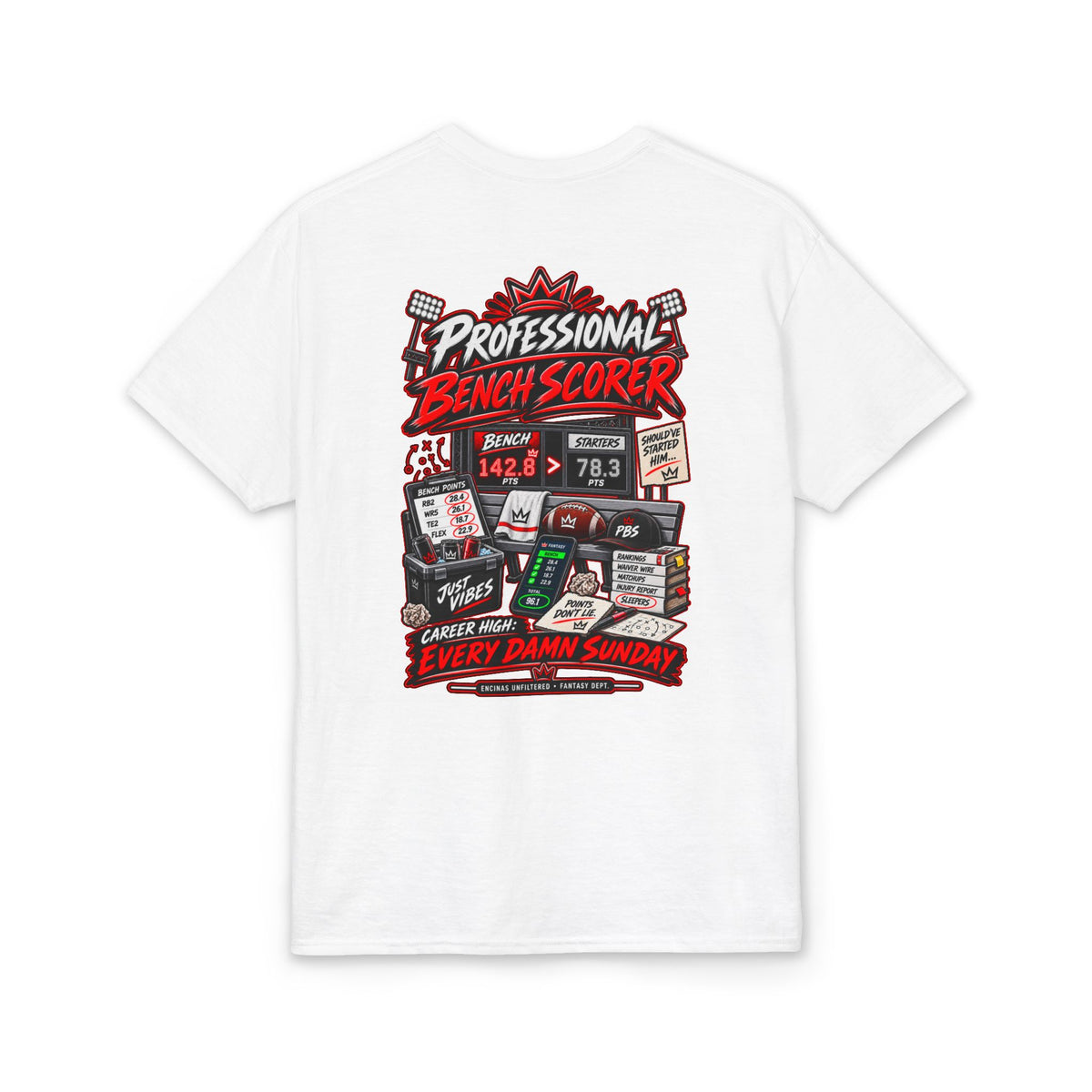 Professional Bench Scorer Fantasy Football T-Shirt