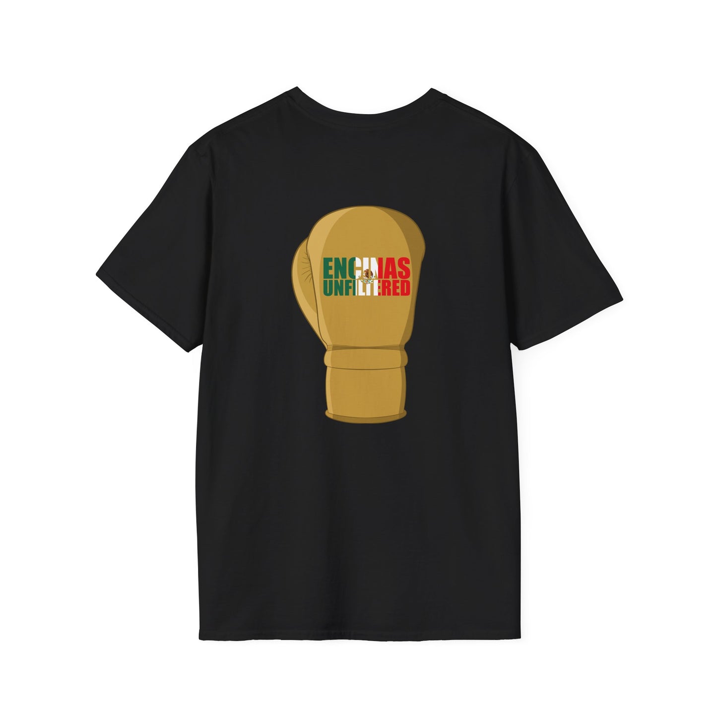 Mexico Inspired Boxing Gold Logo Encinas Unfiltered Soft T-shirt