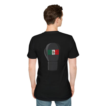 Mexico Inspired Boxing Black Logo Encinas Unfiltered Soft T-shirt