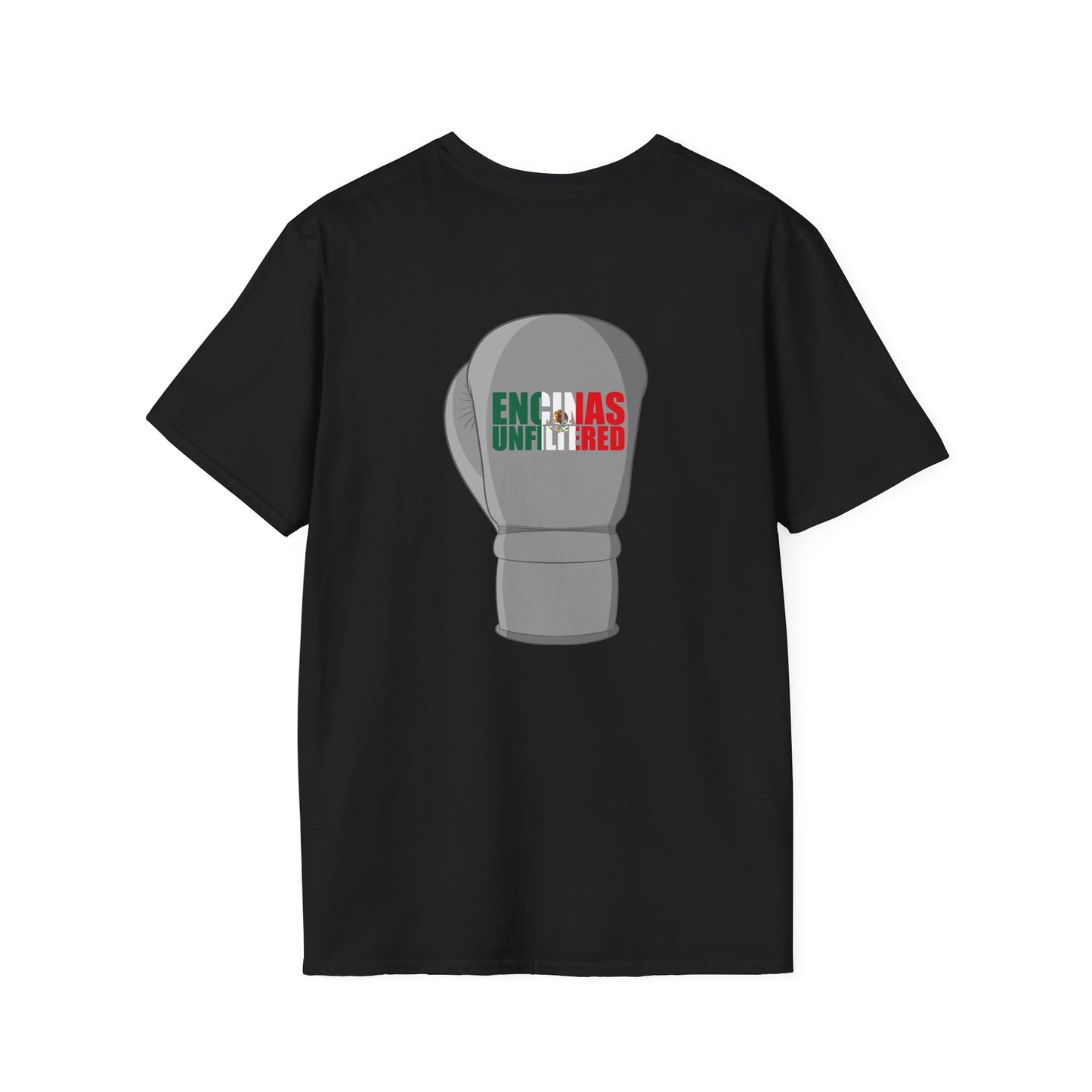 Mexico Inspired Boxing Grey Logo Encinas Unfiltered Soft T-shirt