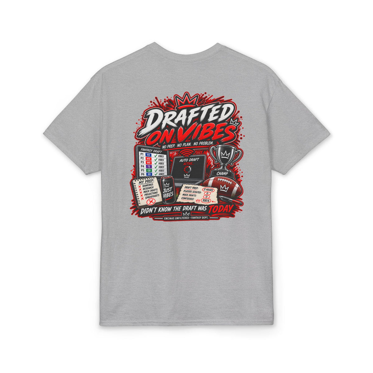 Drafted on Vibes Fantasy Football T-Shirt