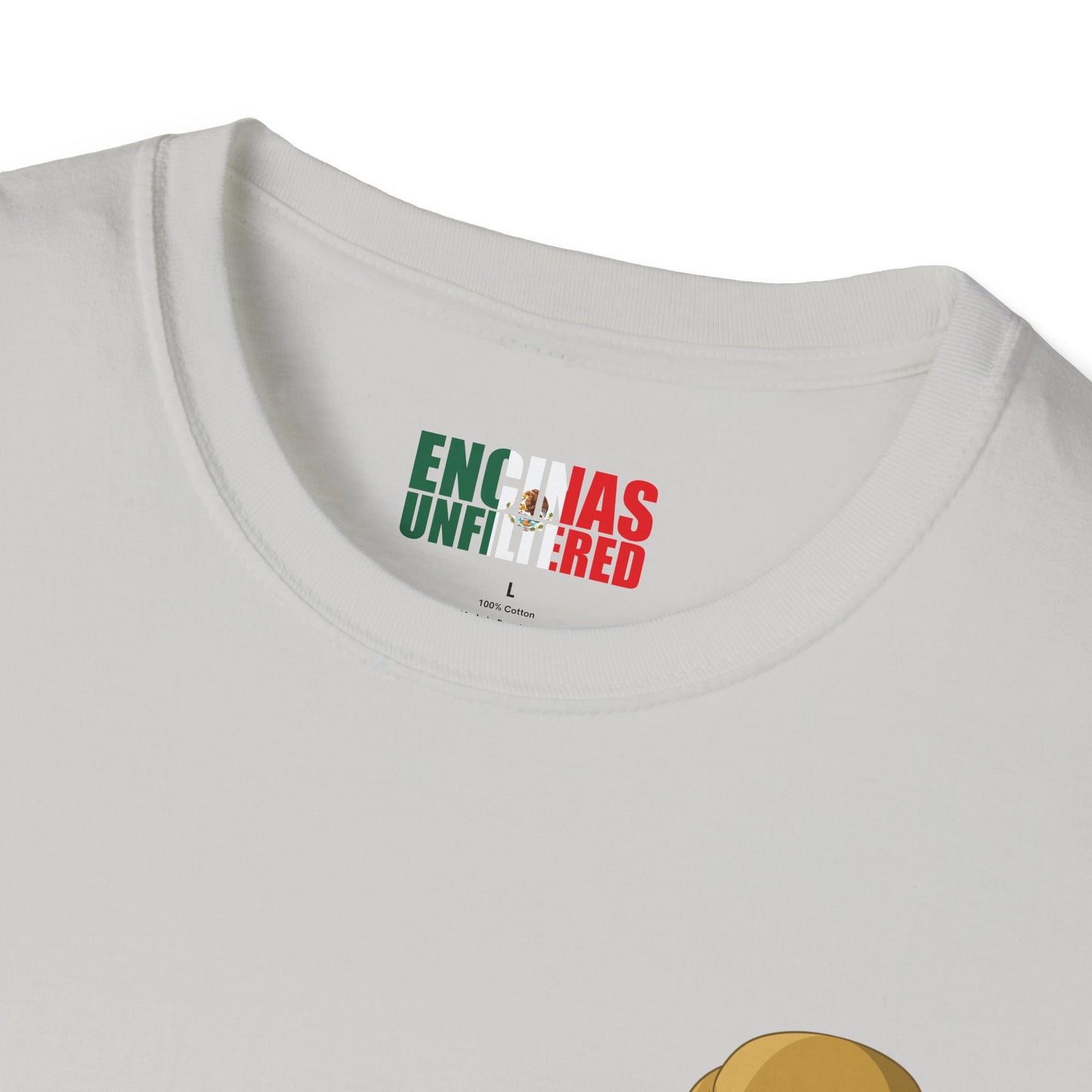 Mexico Inspired Boxing Gold Logo Encinas Unfiltered Soft T-shirt Without Back Logo