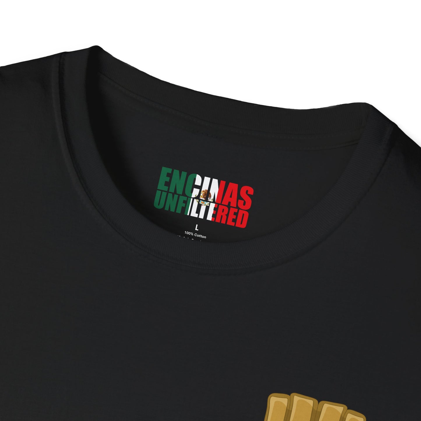 Mexico Inspired MMA Gold Logo Encinas Unfiltered Soft T-shirt