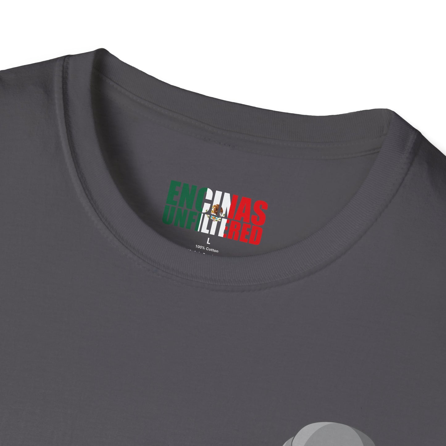 Mexico Inspired Boxing Grey Logo Encinas Unfiltered Soft T-shirt Without Back Logo