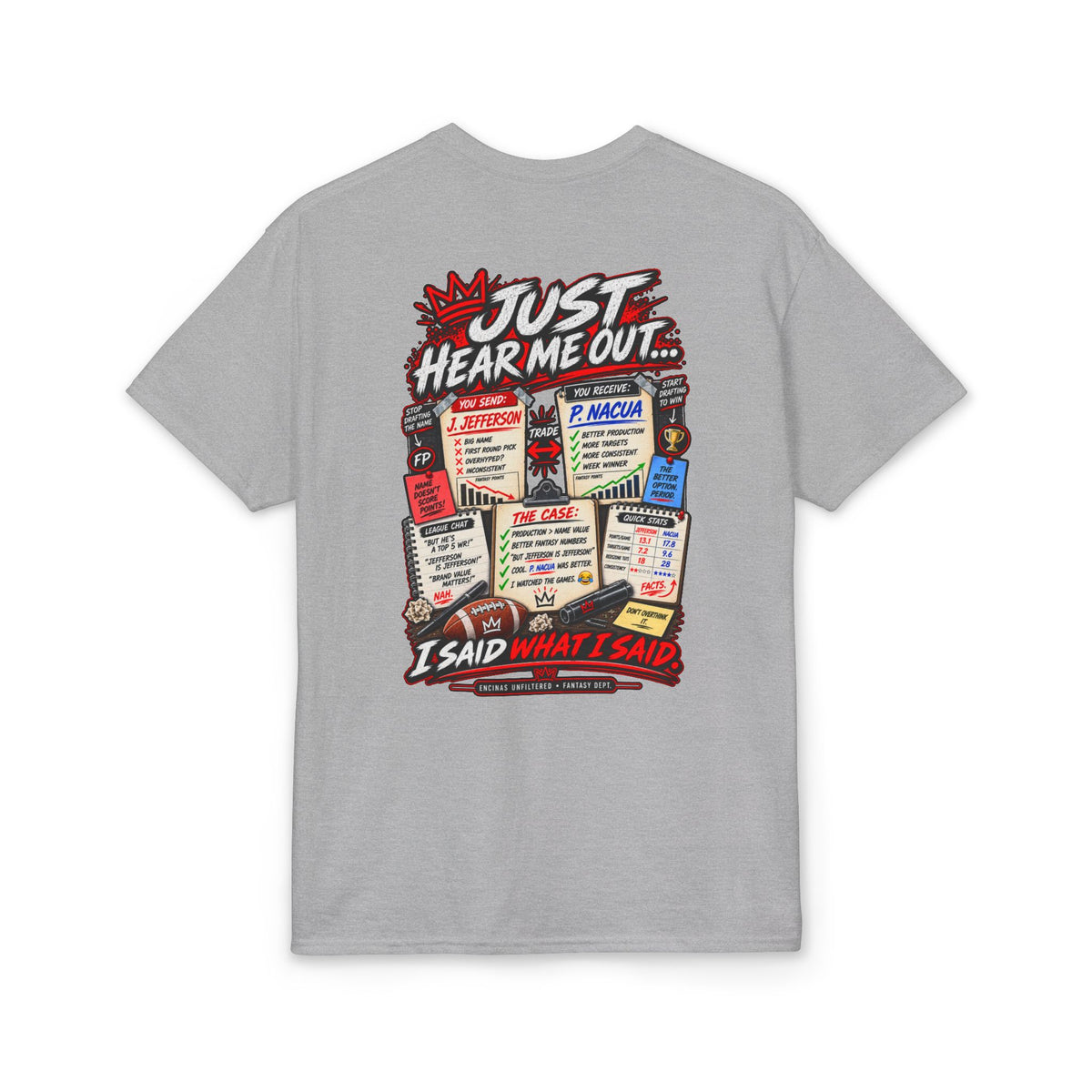 Just Hear Me Out Fantasy Football T-Shirt