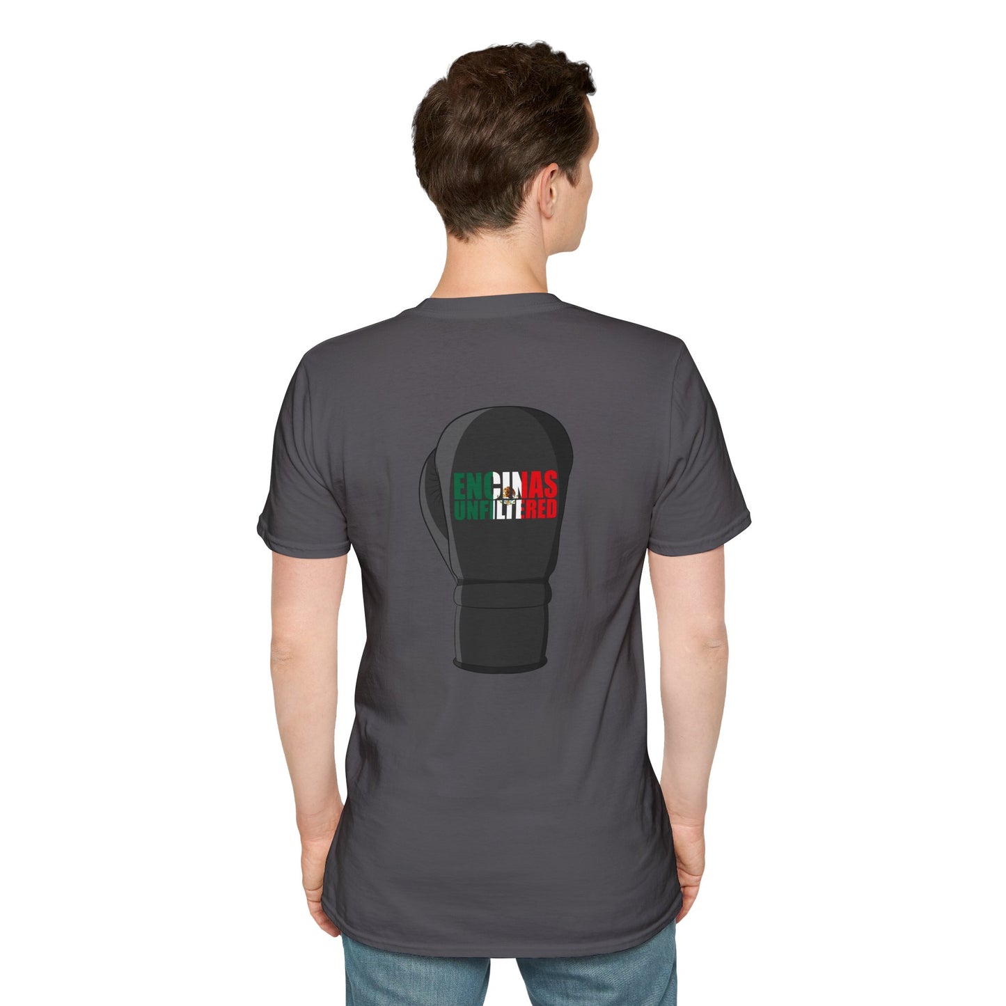 Mexico Inspired Boxing Black Logo Encinas Unfiltered Soft T-shirt