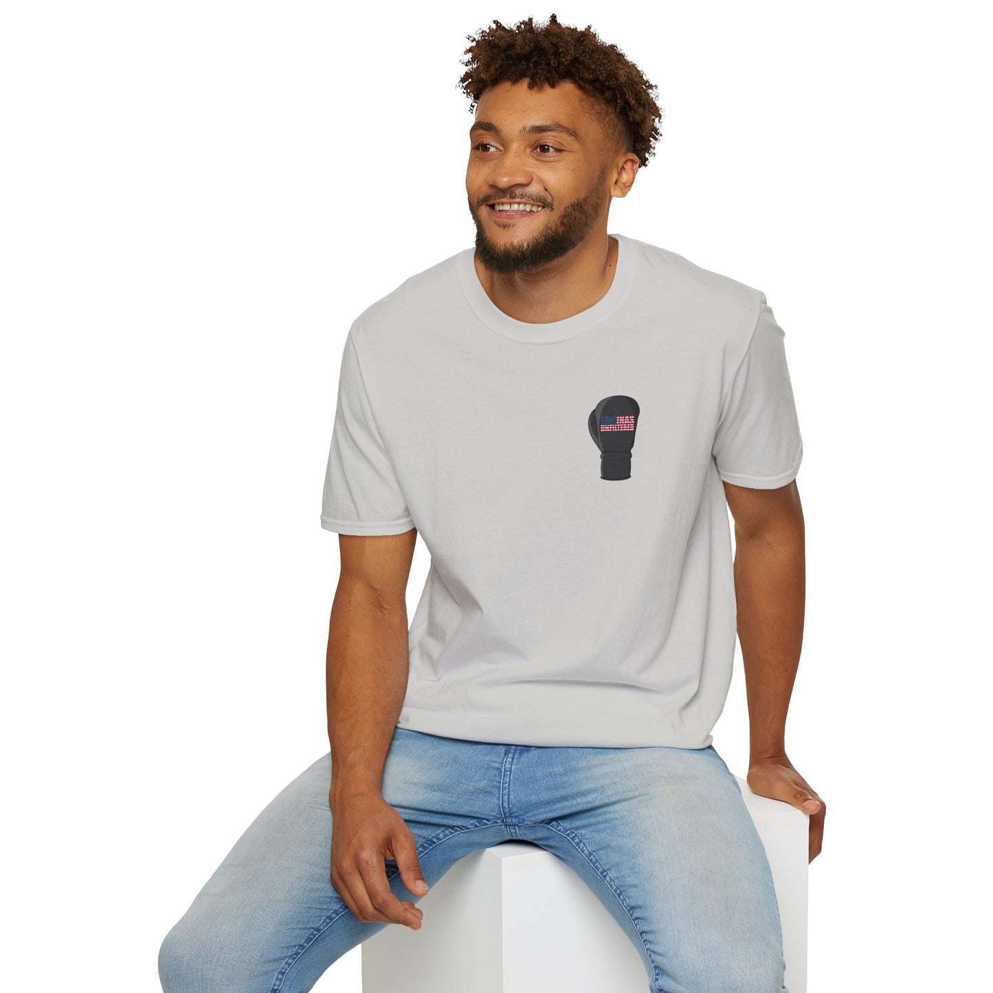 USA Inspired Boxing Black Logo Encinas Unfiltered Soft T-shirt