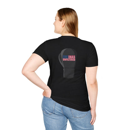 USA Inspired Boxing Black Logo Encinas Unfiltered Soft T-shirt