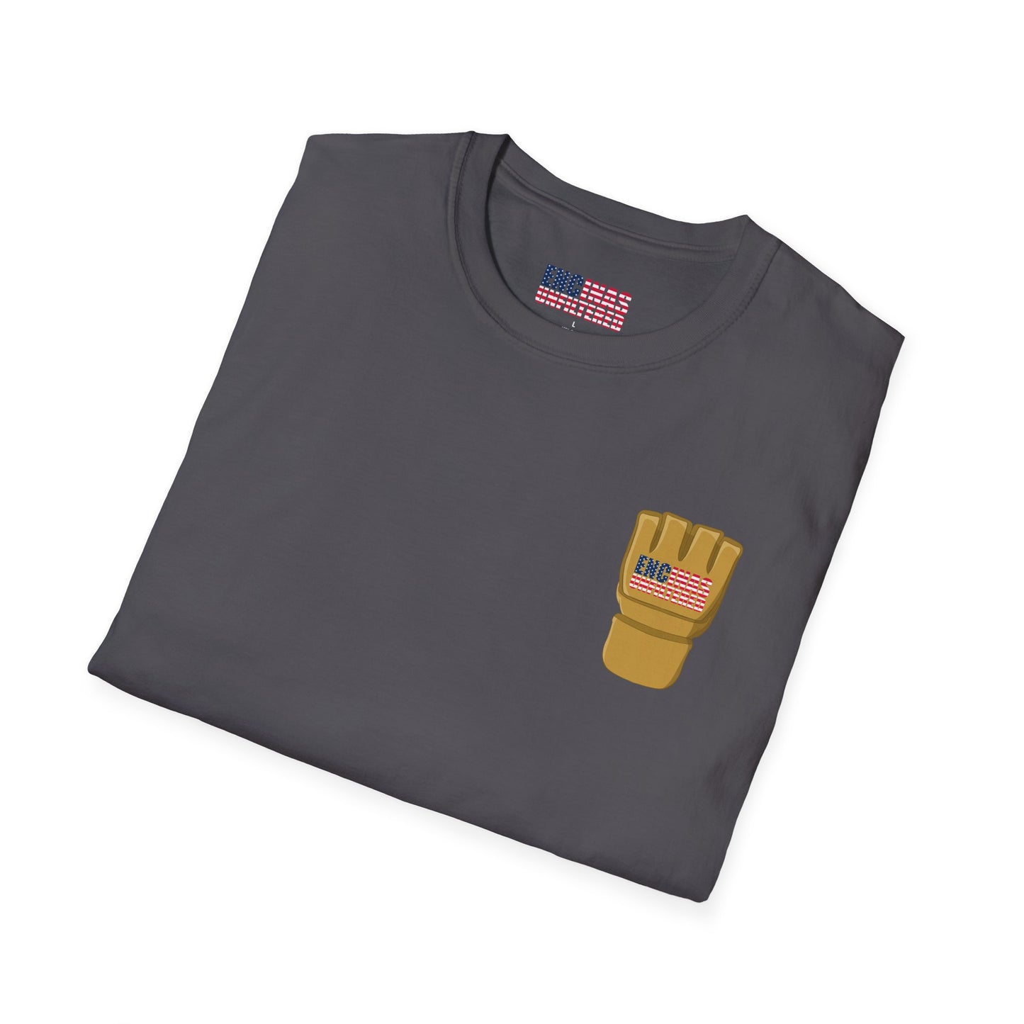 USA Inspired MMA Gold Logo Encinas Unfiltered Soft T-Shirt Without Back Logo