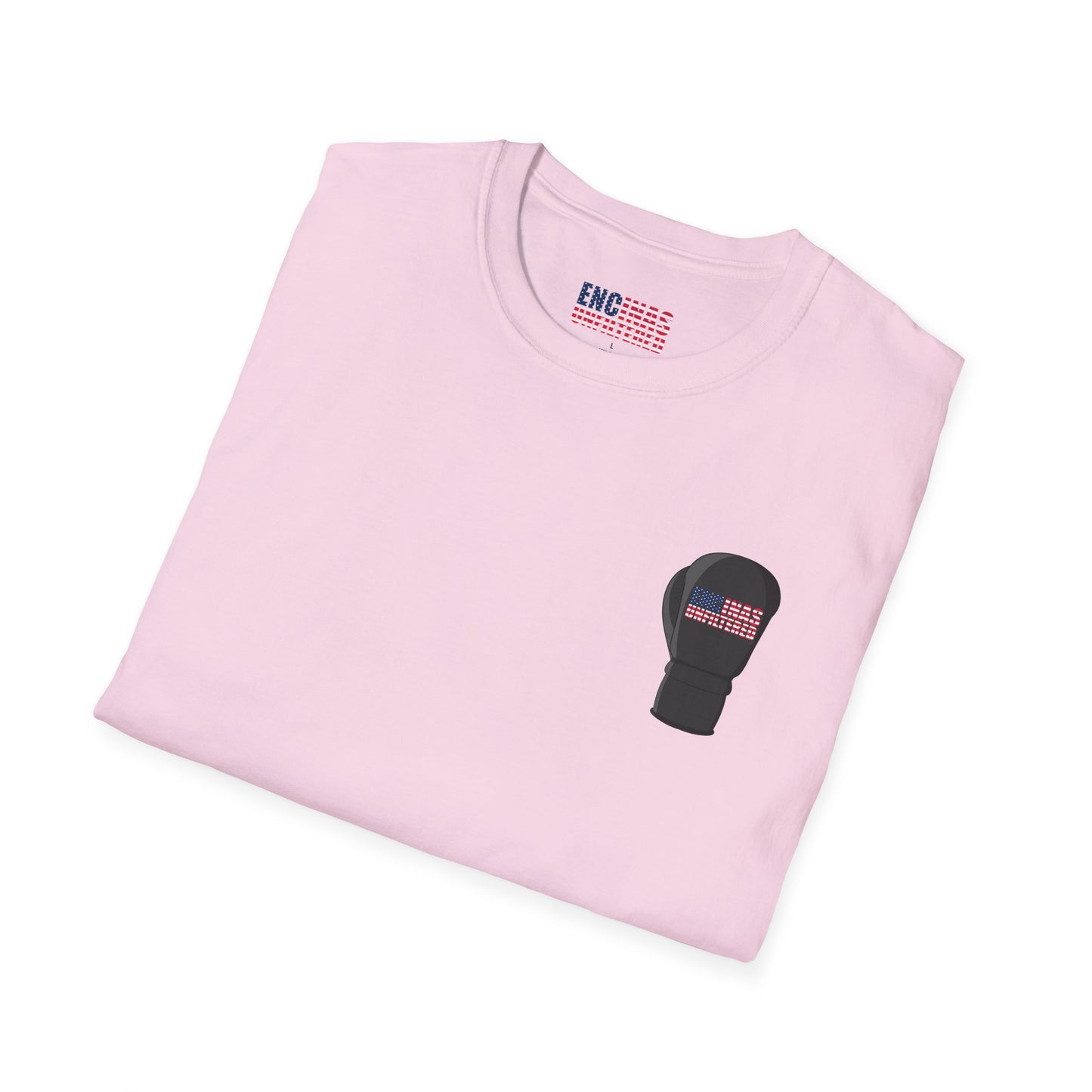 USA Inspired Boxing Black Logo Encinas Unfiltered Soft T-shirt Without Back Logo