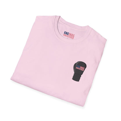 USA Inspired Boxing Black Logo Encinas Unfiltered Soft T-shirt Without Back Logo