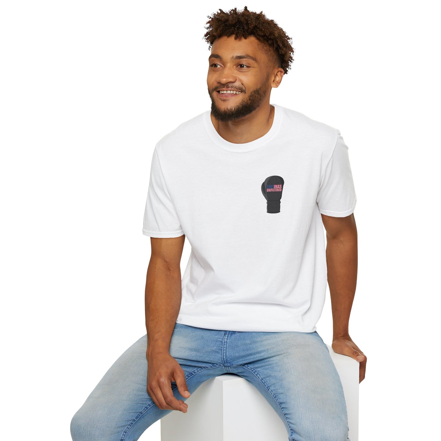 USA Inspired Boxing Black Logo Encinas Unfiltered Soft T-shirt