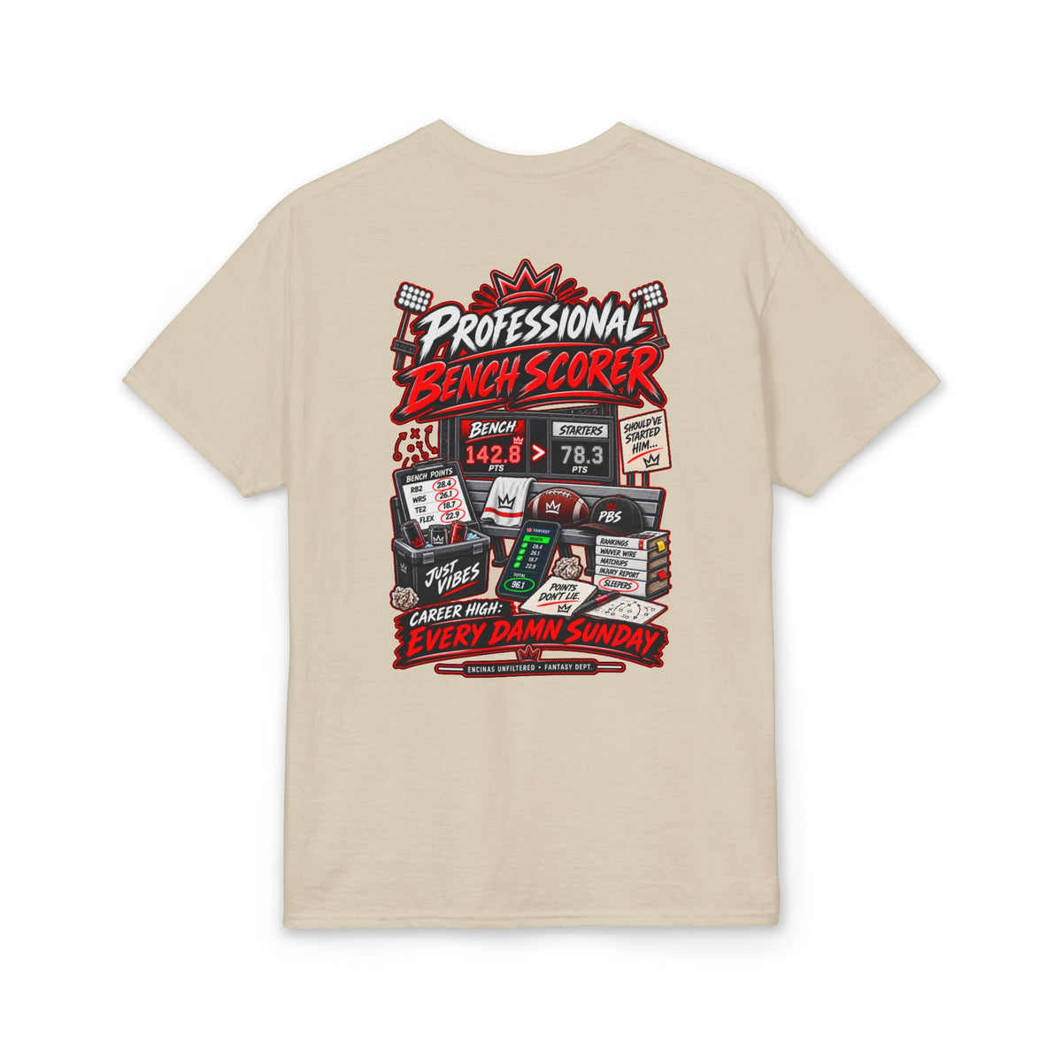 Professional Bench Scorer Fantasy Football T-Shirt