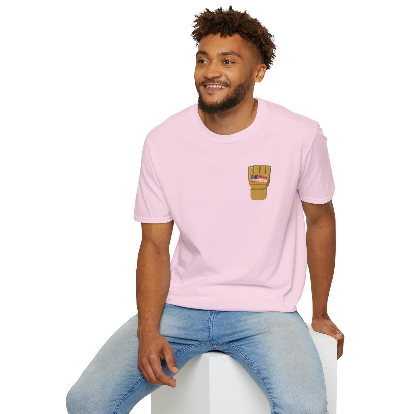 USA Inspired MMA Gold Logo Encinas Unfiltered Soft T-Shirt Without Back Logo