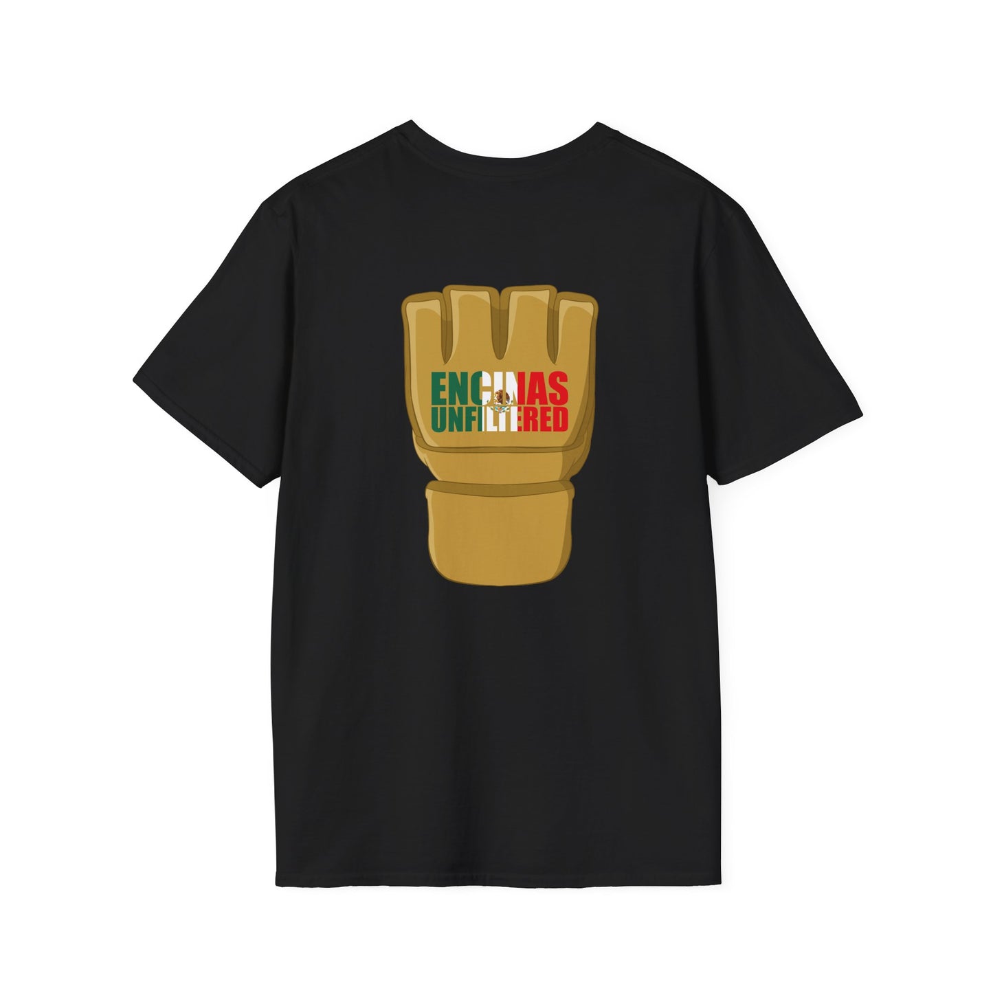 Mexico Inspired MMA Gold Logo Encinas Unfiltered Soft T-shirt