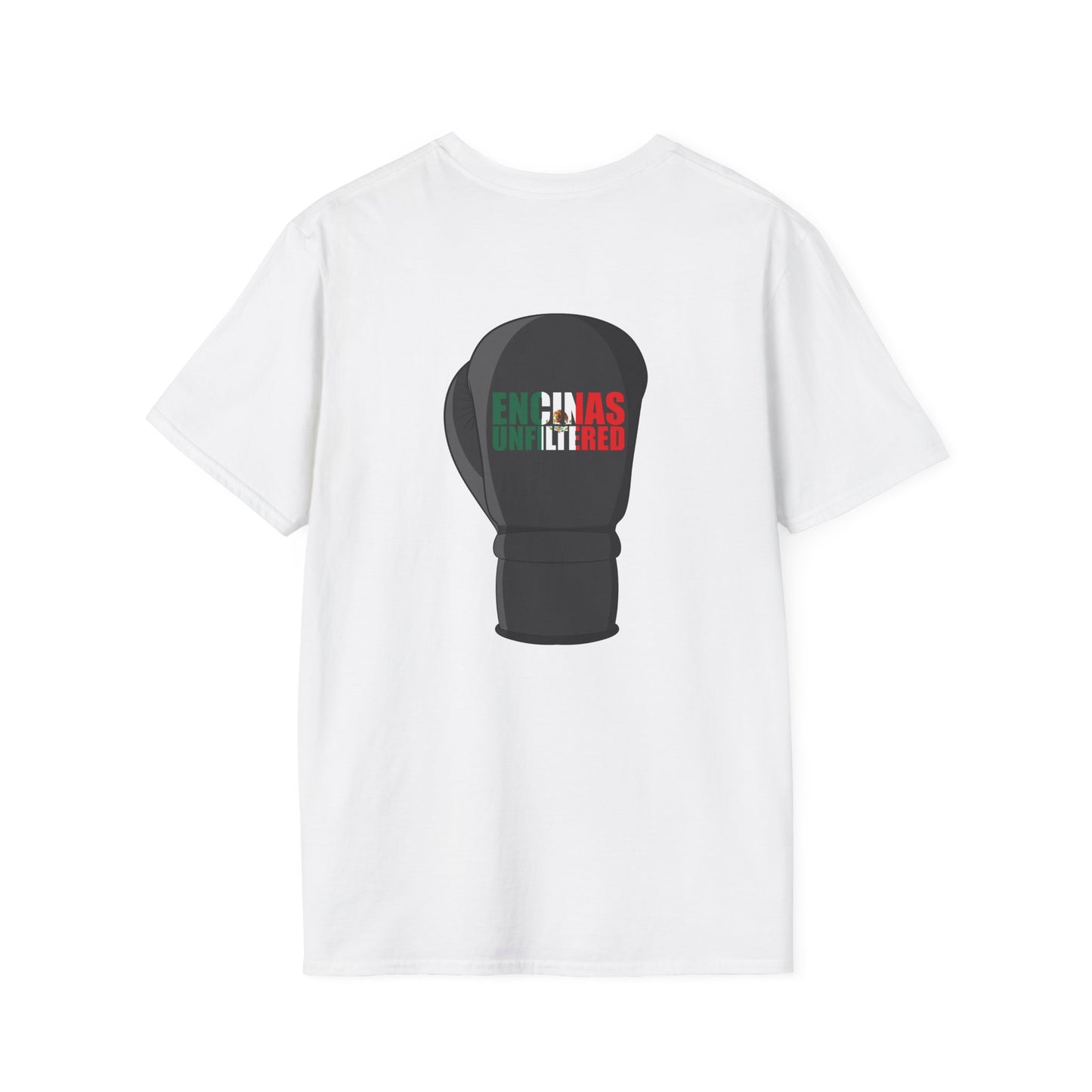 Mexico Inspired Boxing Black Logo Encinas Unfiltered Soft T-shirt