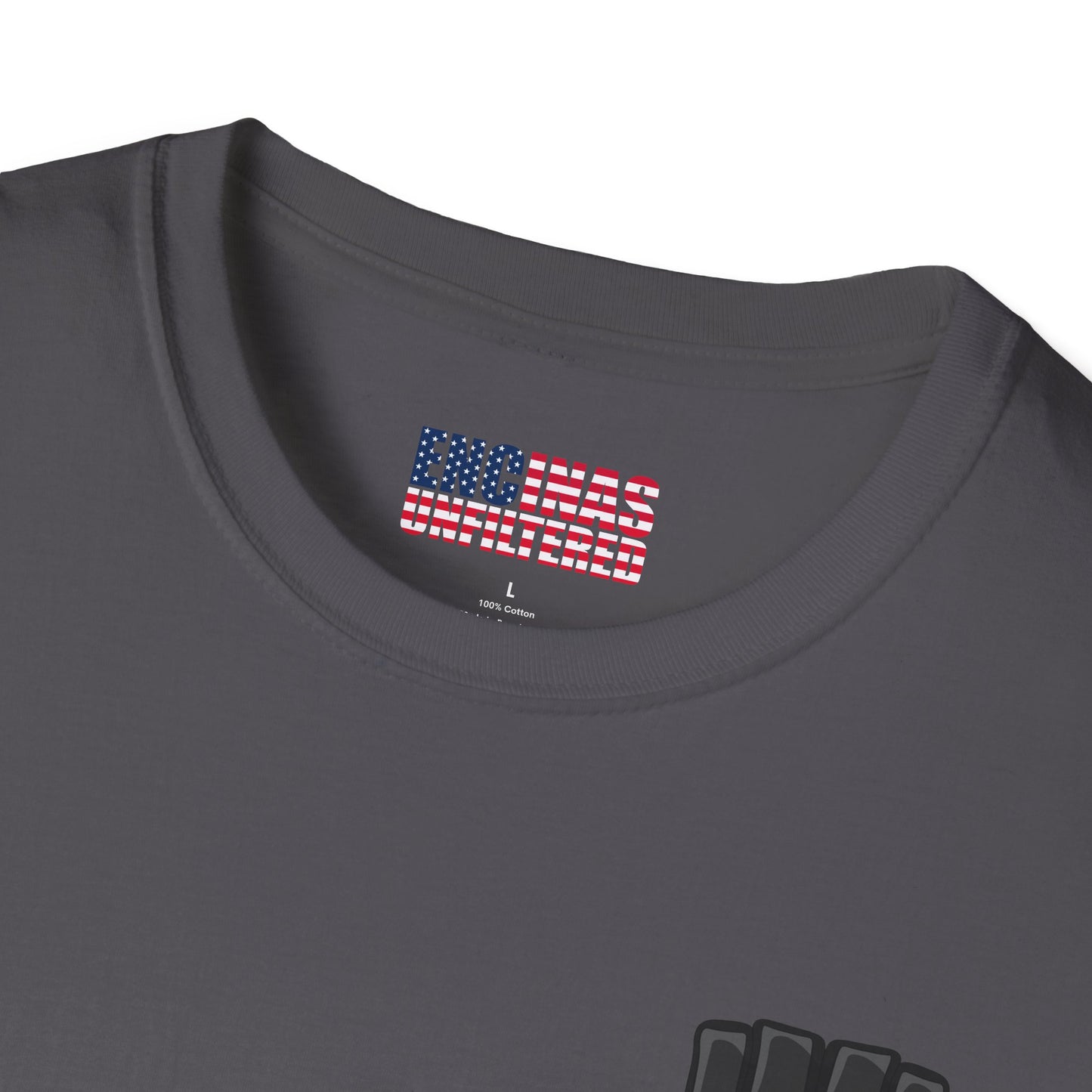 USA Inspired MMA Black Logo Encinas Unfiltered Soft T-Shirt Without Back Logo