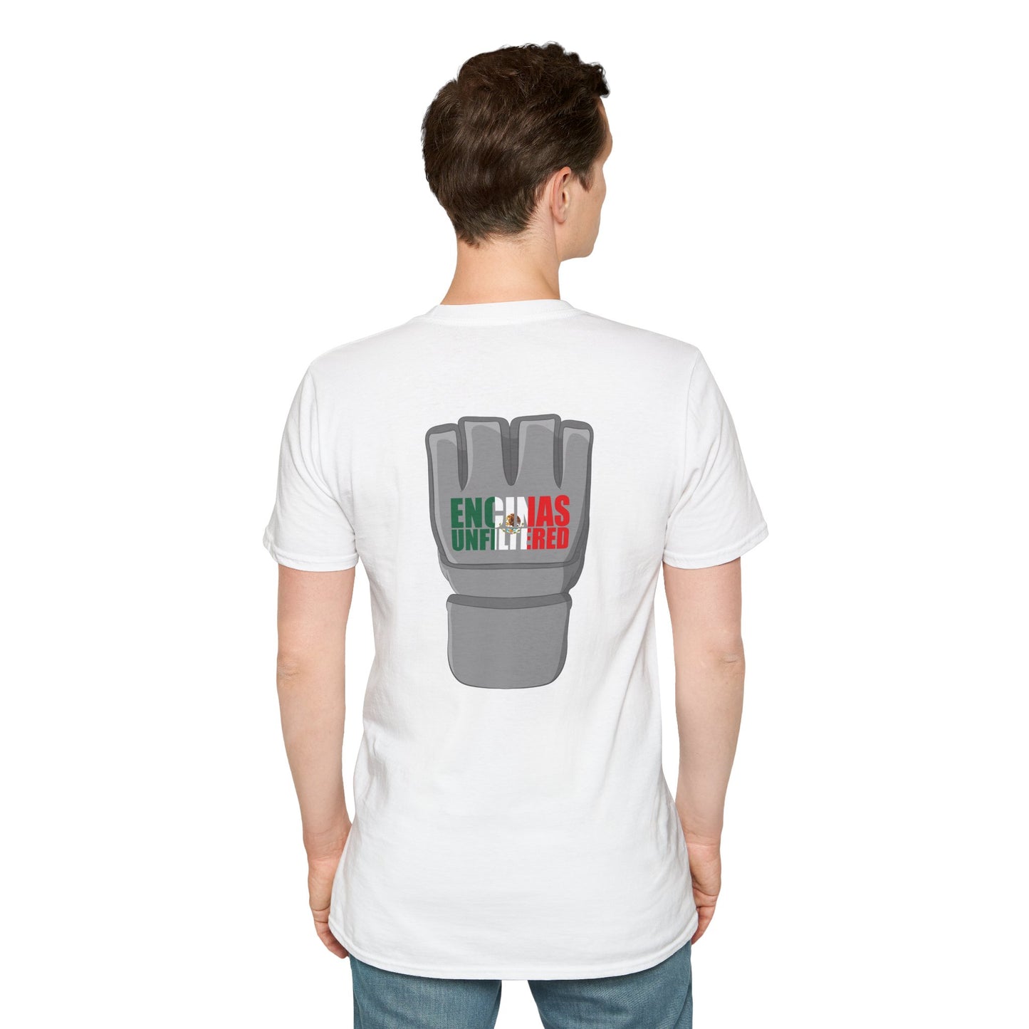 Mexico Inspired MMA Grey Logo Encinas Unfiltered Soft T-shirt