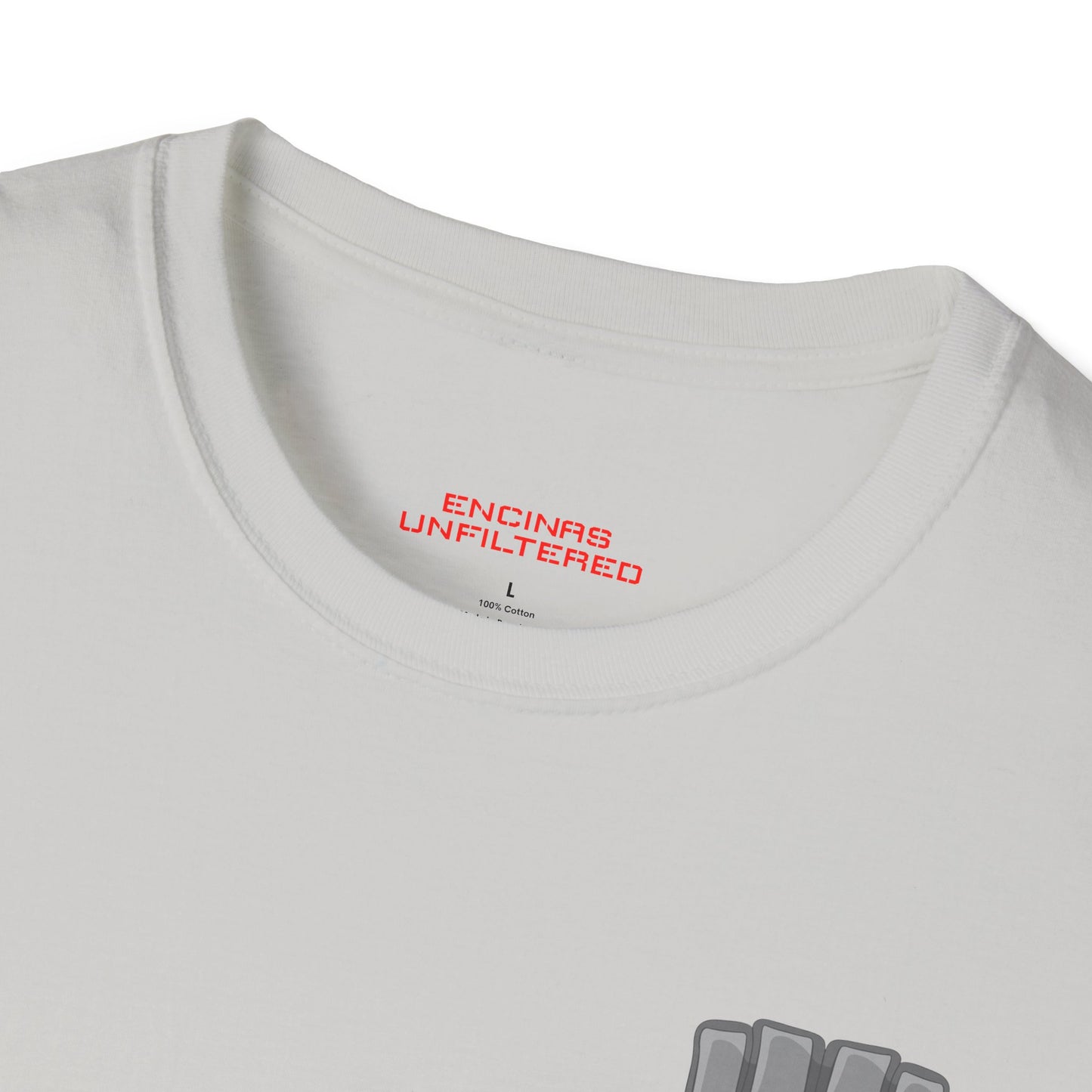 Official MMA Grey Logo Encinas Unfiltered Soft T-shirt Without Back Logo