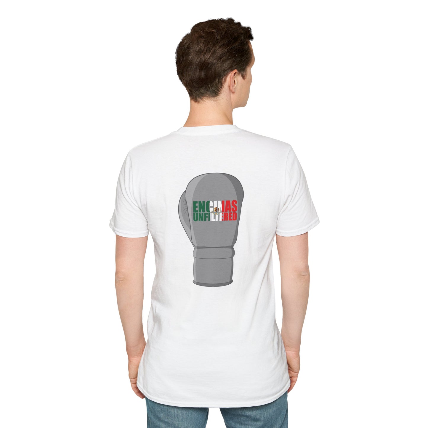 Mexico Inspired Boxing Grey Logo Encinas Unfiltered Soft T-shirt