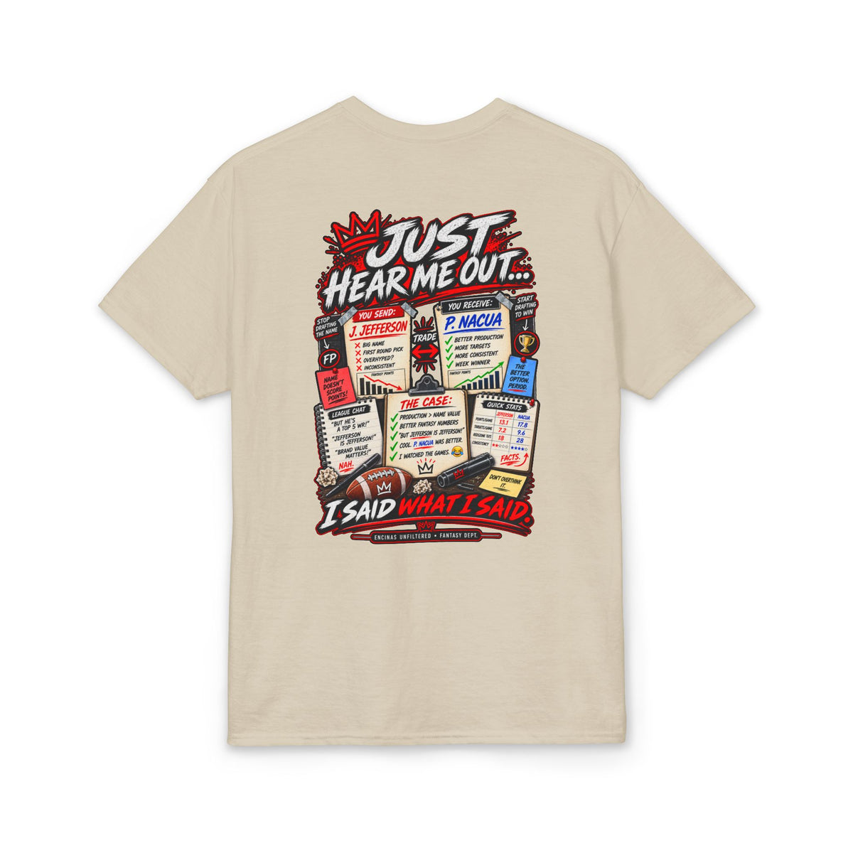 Just Hear Me Out Fantasy Football T-Shirt