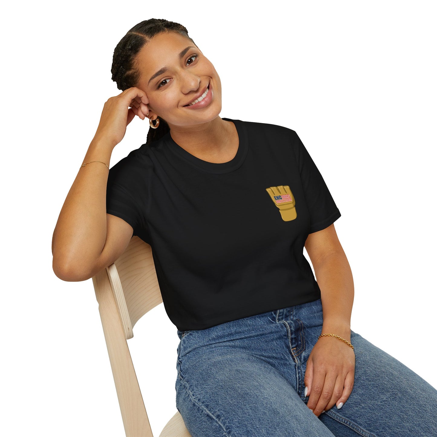 USA Inspired MMA Gold Logo Encinas Unfiltered Soft T-Shirt Without Back Logo
