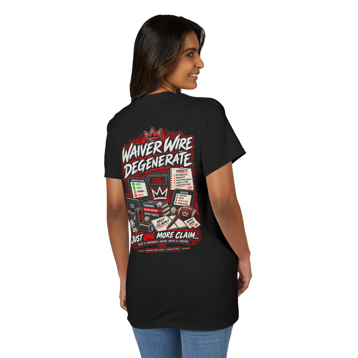 Waiver Wire Degenerate Fantasy Football T-Shirt