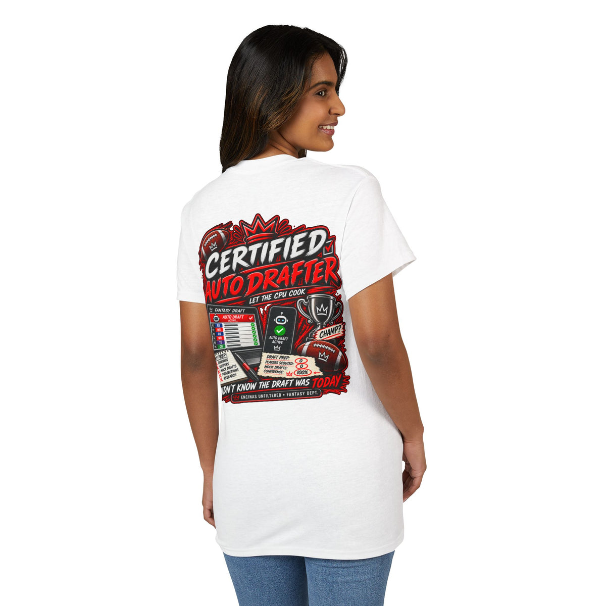 Certified Auto Drafter Fantasy Football T-Shirt