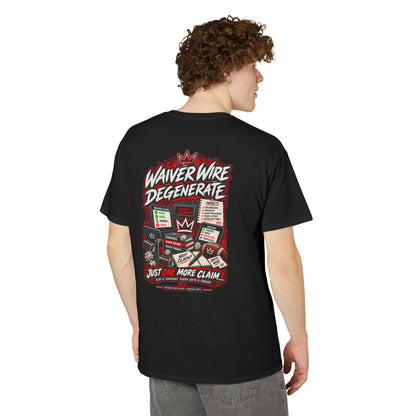 Waiver Wire Degenerate Fantasy Football T-Shirt