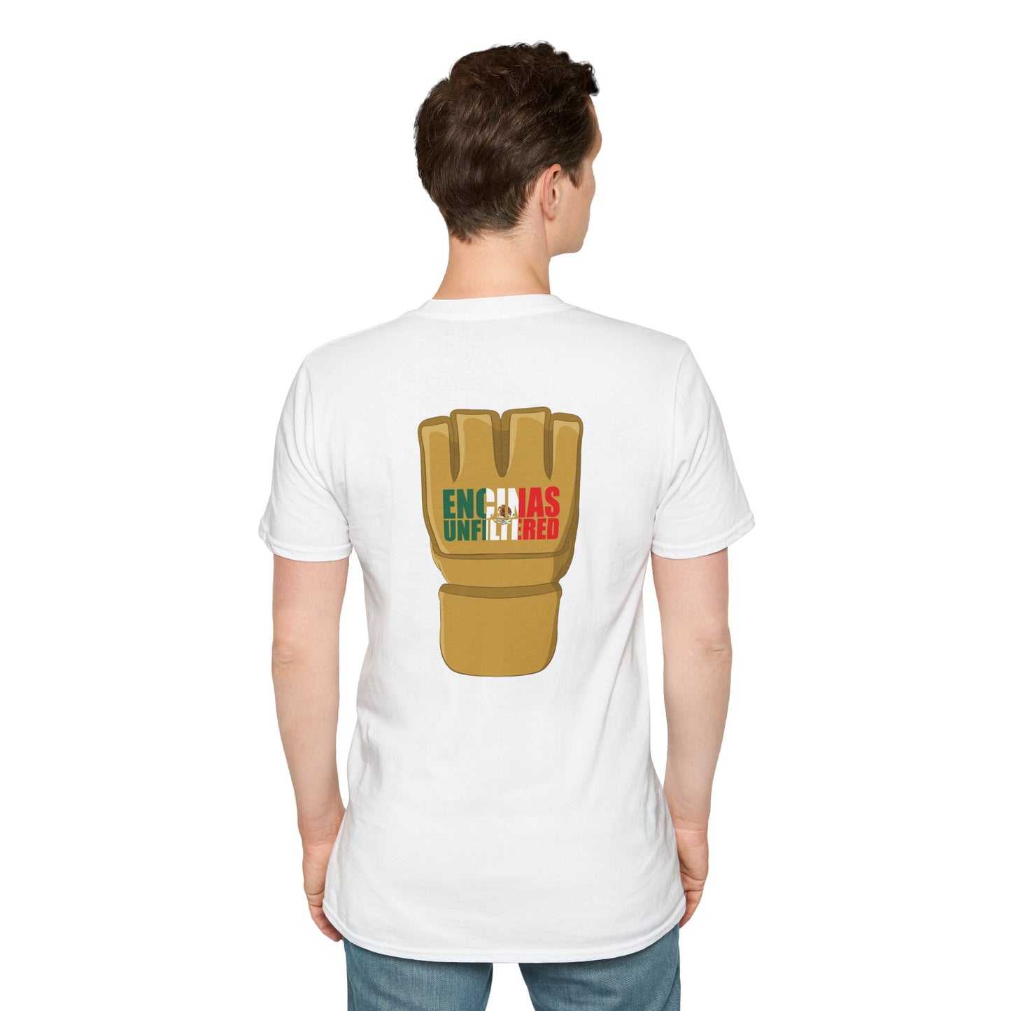 Mexico Inspired MMA Gold Logo Encinas Unfiltered Soft T-shirt