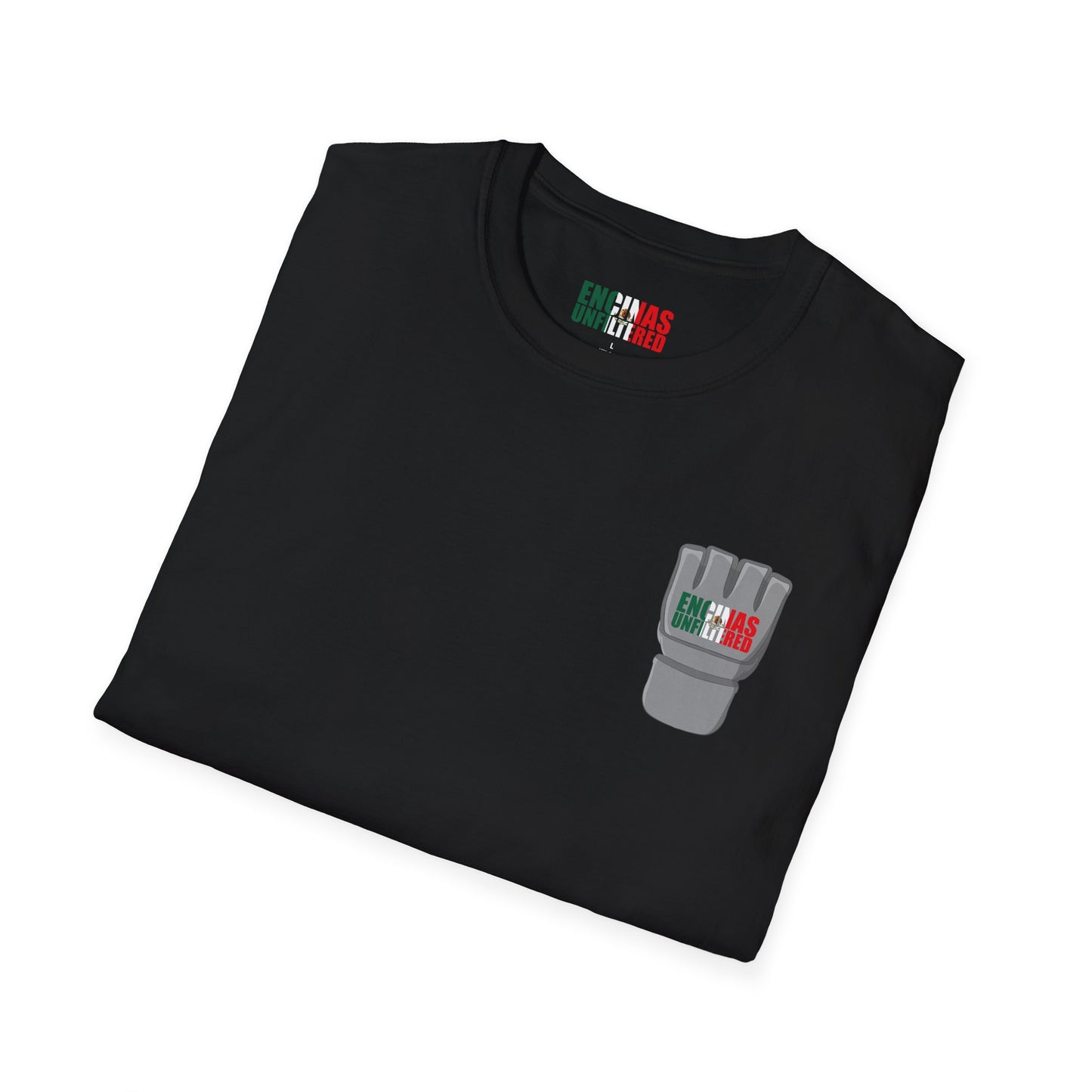 Mexico Inspired MMA Grey Logo Encinas Unfiltered Soft T-shirt