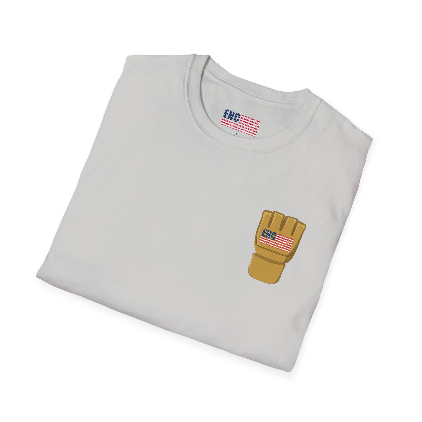 USA Inspired MMA Gold Logo Encinas Unfiltered Soft T-Shirt Without Back Logo