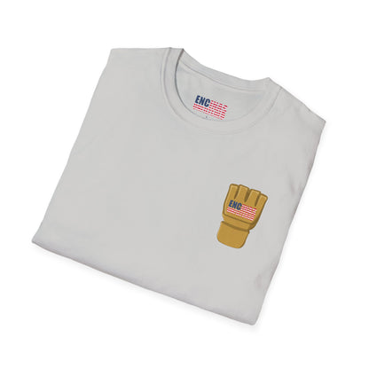 USA Inspired MMA Gold Logo Encinas Unfiltered Soft T-Shirt Without Back Logo