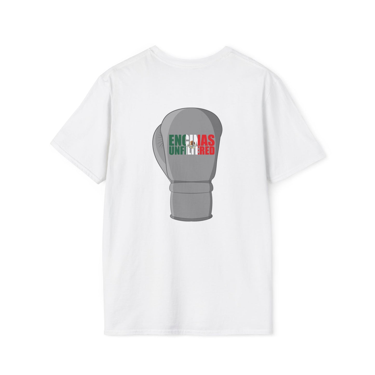 Mexico Inspired Boxing Grey Logo Encinas Unfiltered Soft T-shirt