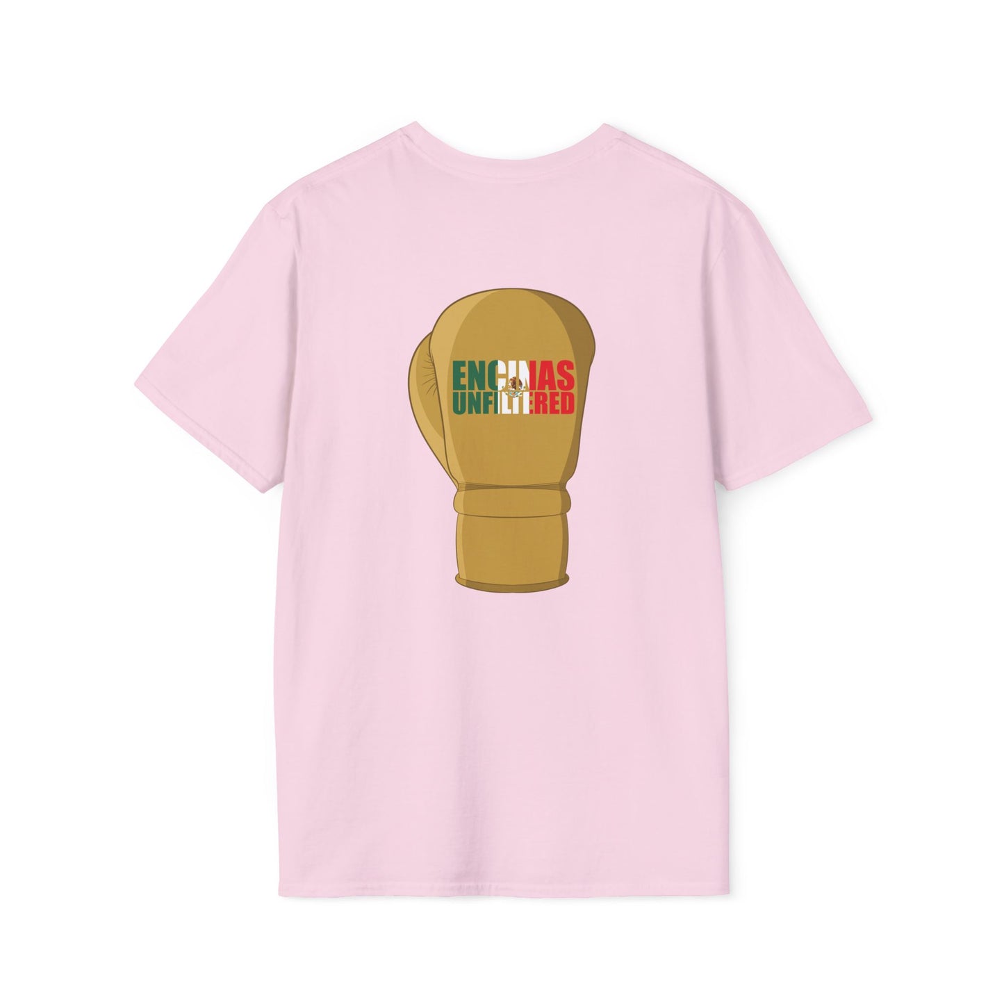 Mexico Inspired Boxing Gold Logo Encinas Unfiltered Soft T-shirt