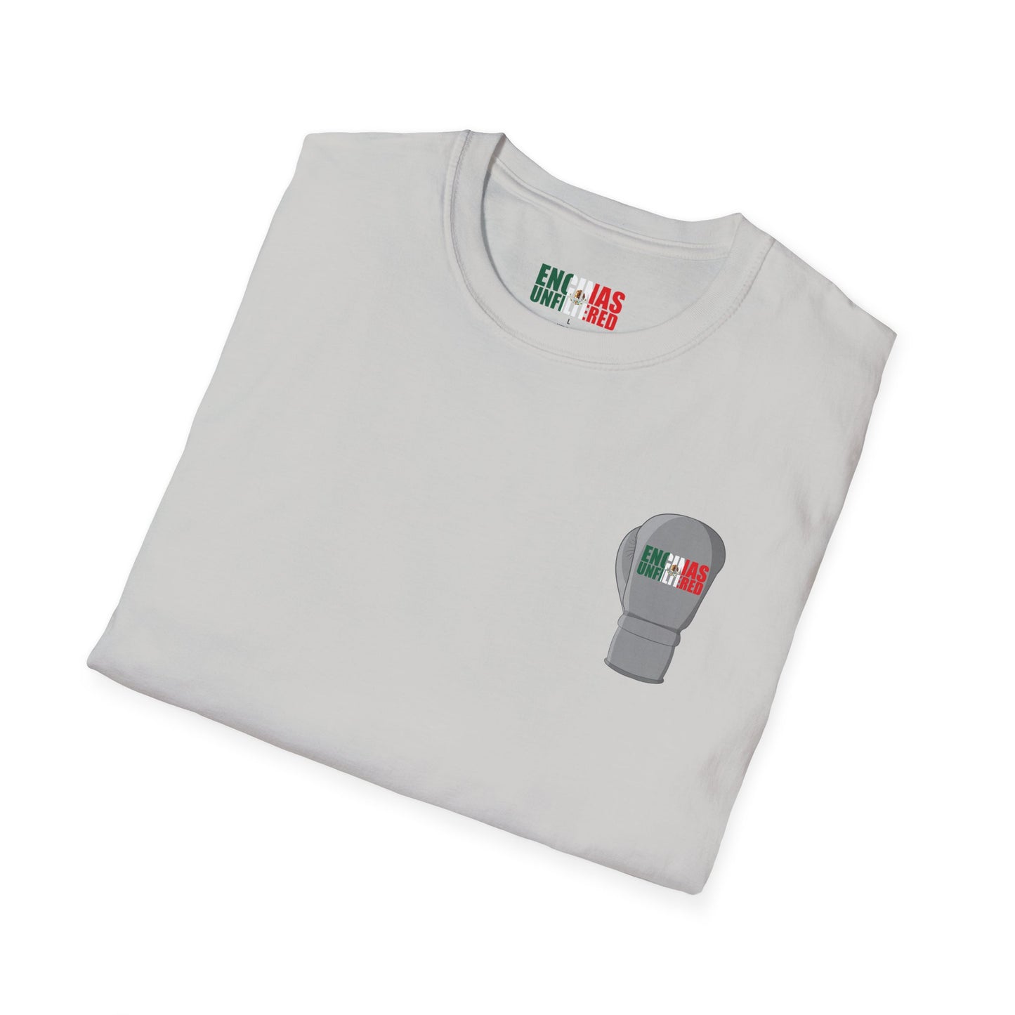 Mexico Inspired Boxing Grey Logo Encinas Unfiltered Soft T-shirt Without Back Logo
