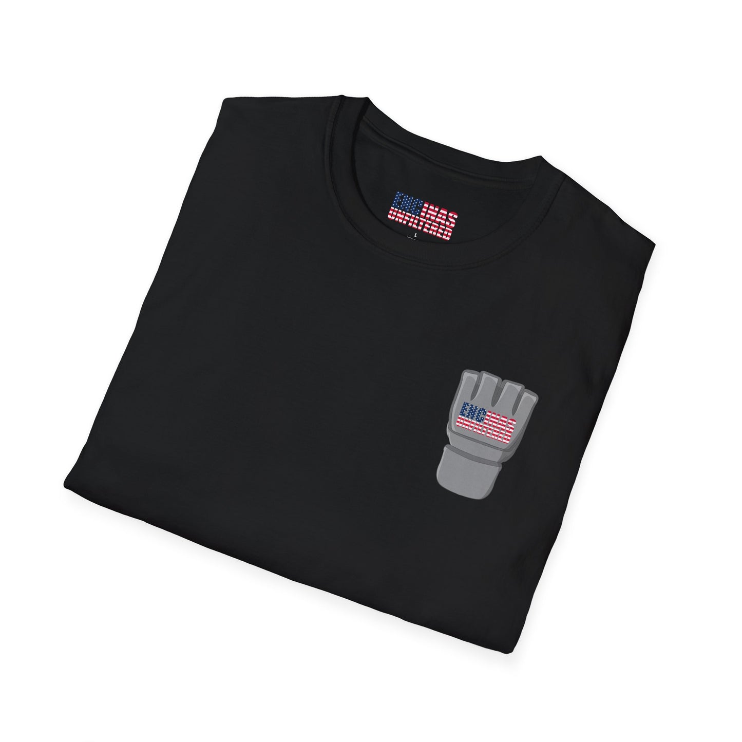 USA Inspired MMA Grey Logo Encinas Unfiltered Soft T-Shirt Without Back Logo
