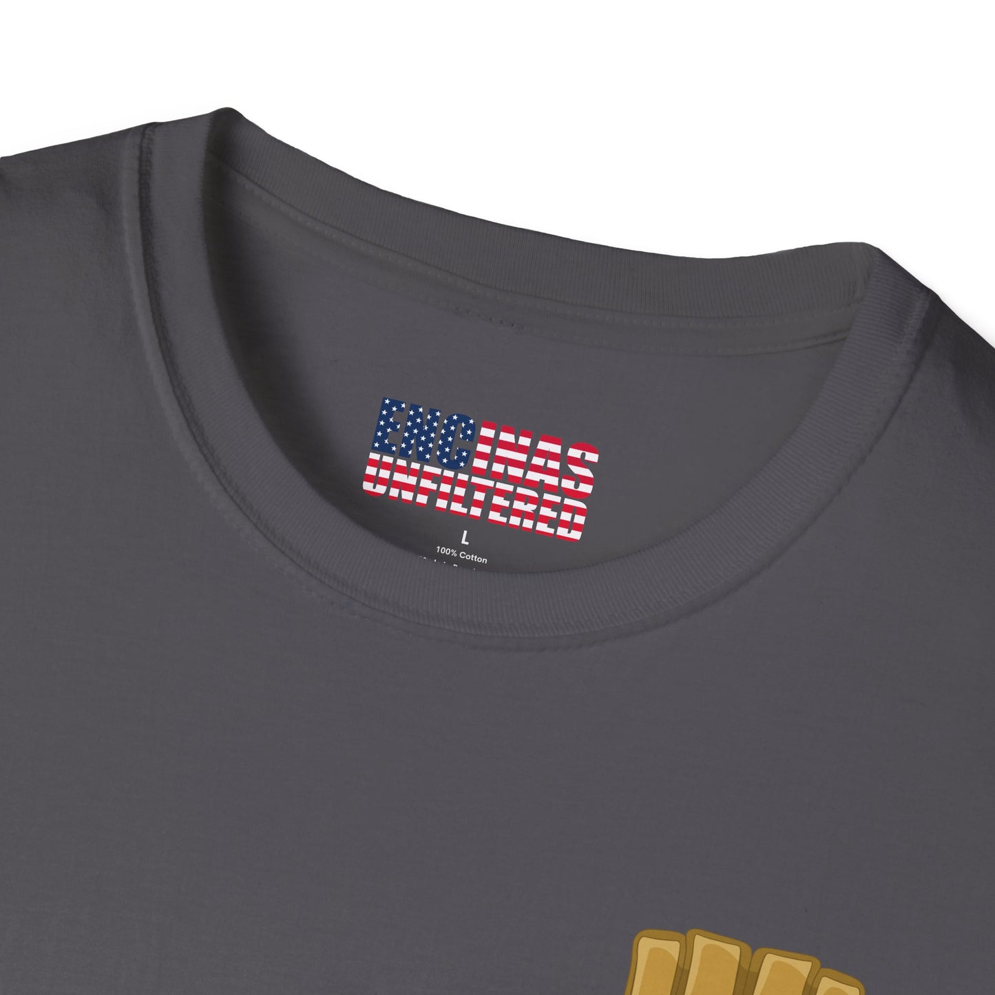 USA Inspired MMA Gold Logo Encinas Unfiltered Soft T-Shirt Without Back Logo